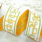 Ezüst alapon narancs-zöld geometria