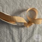 Drótos szélű, puha narancs-fehér francia kockás