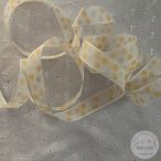 Organza alapon narancs-fehér pöttyök