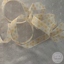 Organza alapon narancs-fehér pöttyök