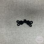 Paszomány gombolás,: fekete, 80 mm