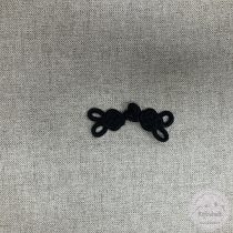 Paszomány gombolás,: fekete, 80 mm