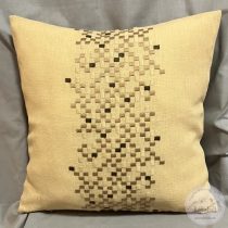    Zsákvászonszerű alapon négyzetek, Sandler díszpárna huzat (pp42)