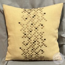    Zsákvászonszerű alapon négyzetek, Sandler díszpárna huzat (pp42)
