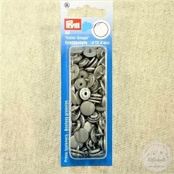 Prym:  ezüstszürke kör alakú műanyag patent 393 145