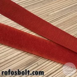 Piros varrható tépőzár, 2 cm széles