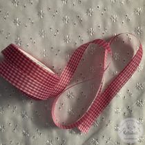 Rózsaszín-fehér francia kockás