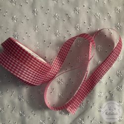 Rózsaszín-fehér francia kockás