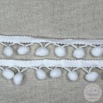 Pompon szalag: fehér