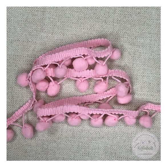 Pompon szalag: rózsaszín