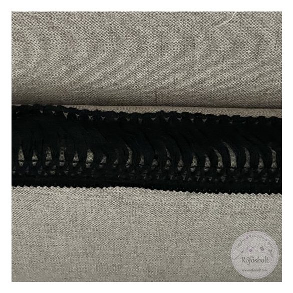 Fekete, dísz szegélyes (r10)