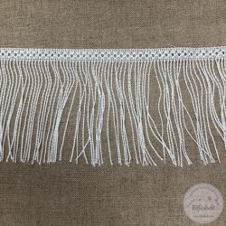 Fehér, hosszú, díszes szegély (r17)