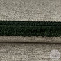 Fenyő zöld, alul hurkolt rojt, díszes felső csík (r9)