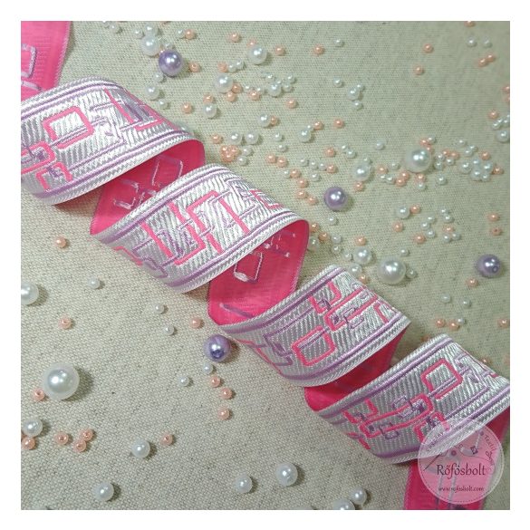 Rózsaszín-lila geometriai minta