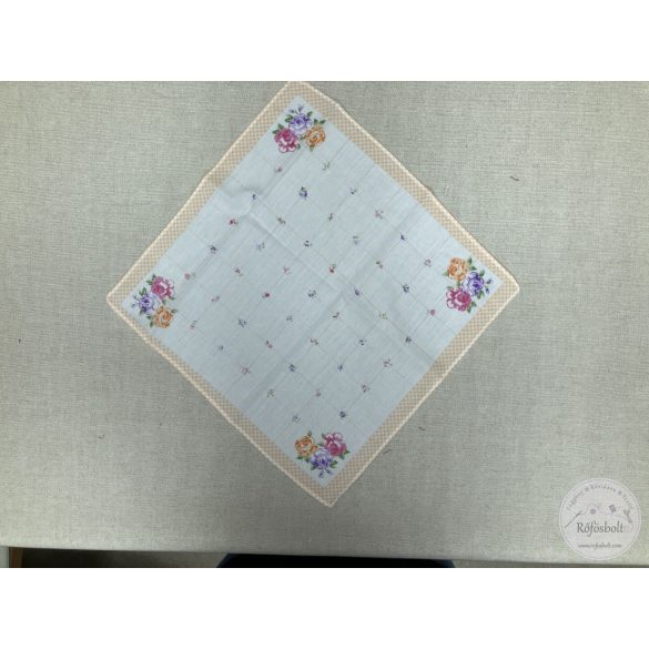 Rózsa mintás női zsebkendő