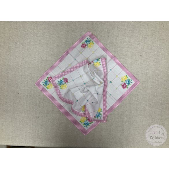 Rózsa mintás női zsebkendő