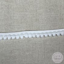 Pompon szalag: fehér, sűrű