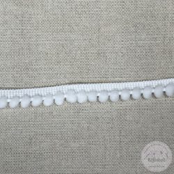 Pompon szalag: fehér, sűrű