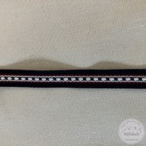 Sötétkék szegély, piros-fehér-piros, 1cm