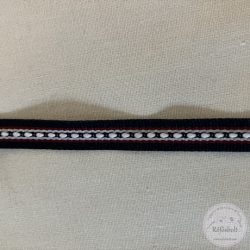 Sötétkék szegély, piros-fehér-piros, 1cm