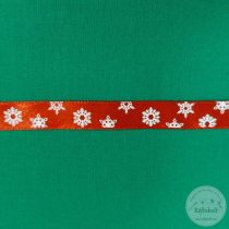 Piros alapon fehér hópihék, 12 mm széles