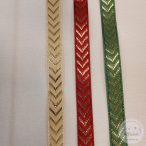 Ék alakú mintás szalag, 15 mm széles (arany)