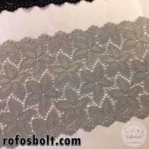 16 cm széles elasztikus csipke: szürke