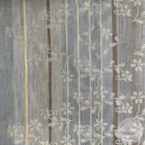   80x80 cm asztalközép rusztikus mintával, puha kék-barna széllel, cakkos széllel (TE18)