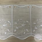   0,96 m EGYBEN KÉRHETŐ átlátszó, kacskaringó virágos függöny (v96)