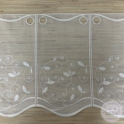   0,96 m EGYBEN KÉRHETŐ átlátszó, kacskaringó virágos függöny (v96)