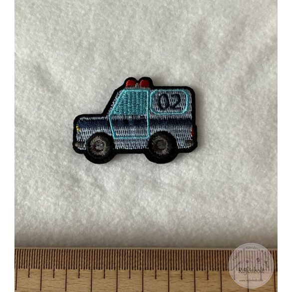 Rendőrségi terepjáró, 6 x 4,5 cm