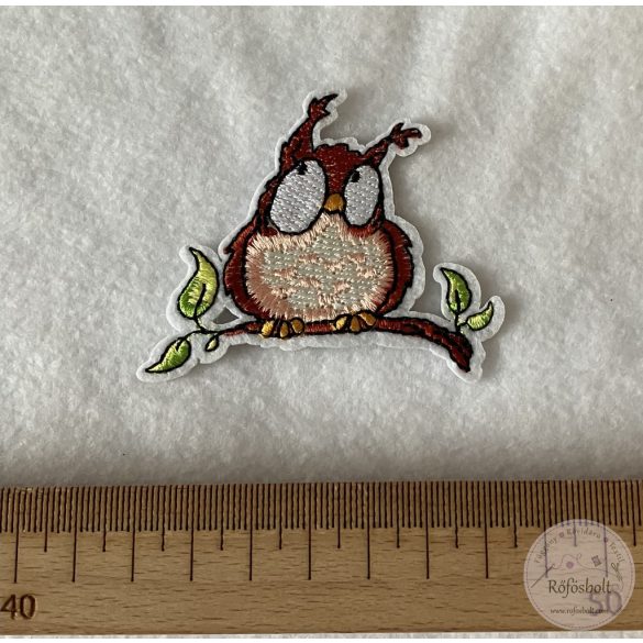 Bagoly a szélben, 7,5 x 6 cm