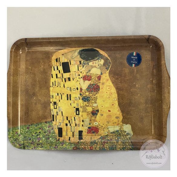 Klimt Csók tálcán