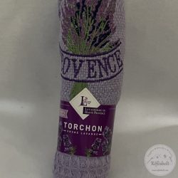 Levendula színű hímzett konyharuha