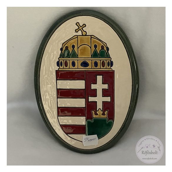 Magyar címer magyar iparművésztől kerámiából, 25x17 cm