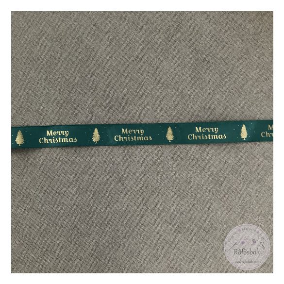 Fenyőzöld alapon arany felirat